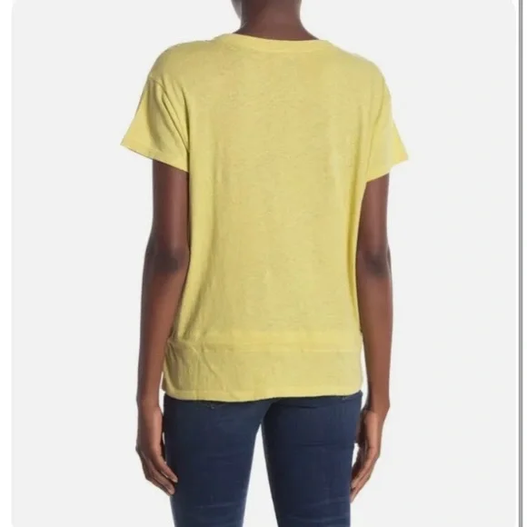 NWT Madewell Drawstring T-Shirt in Crisp Pear Size S - Picture 2 of 7